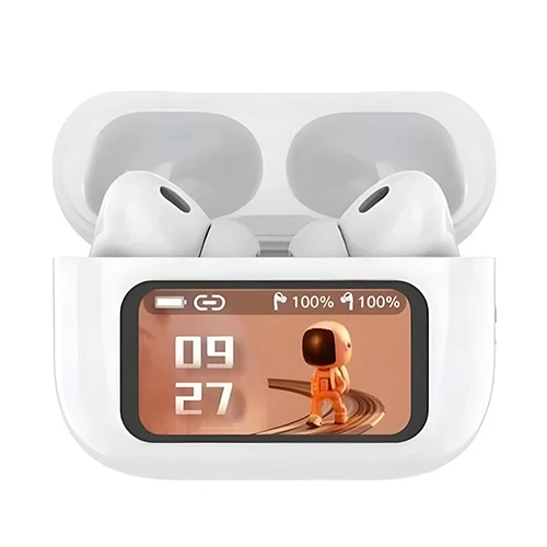 E9 Pro Wireless AirPods | Touch Control, Calling Display, ANC & ENC – White